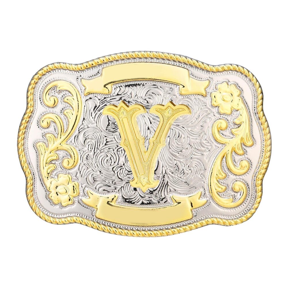 5787 Belt Buckle Western Cowboy Cowgirl Rodeo Vintage Initial Letter